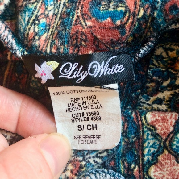 Lily White Tribal Mini Skirt Bodycon Tribal (XS/S) - Picture 2 of 2